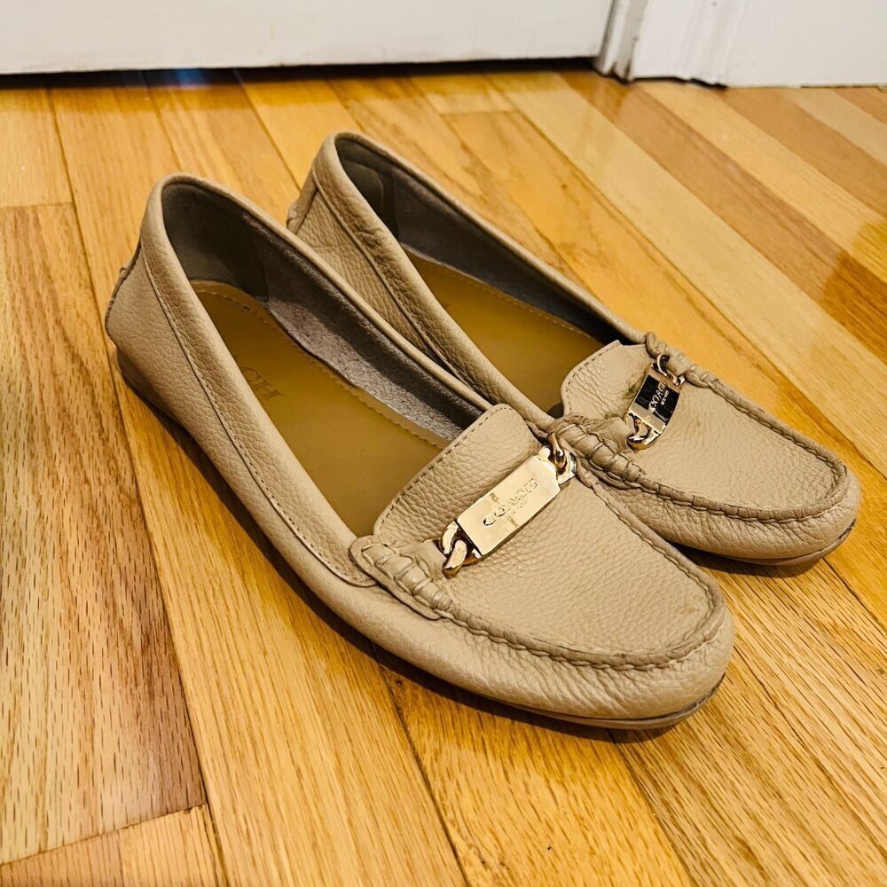 Coach Marley Beige Driver Moccasin Loafers Women's Size 8 B - Picture 5 of 16